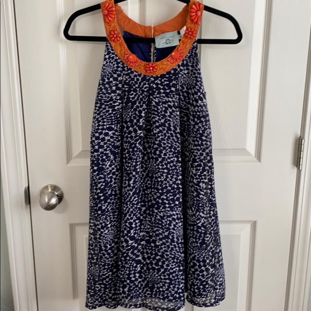Judith March Beaded Neckline Dress